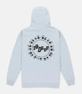 10 Deep Many Hands Hoodie Heather Grey