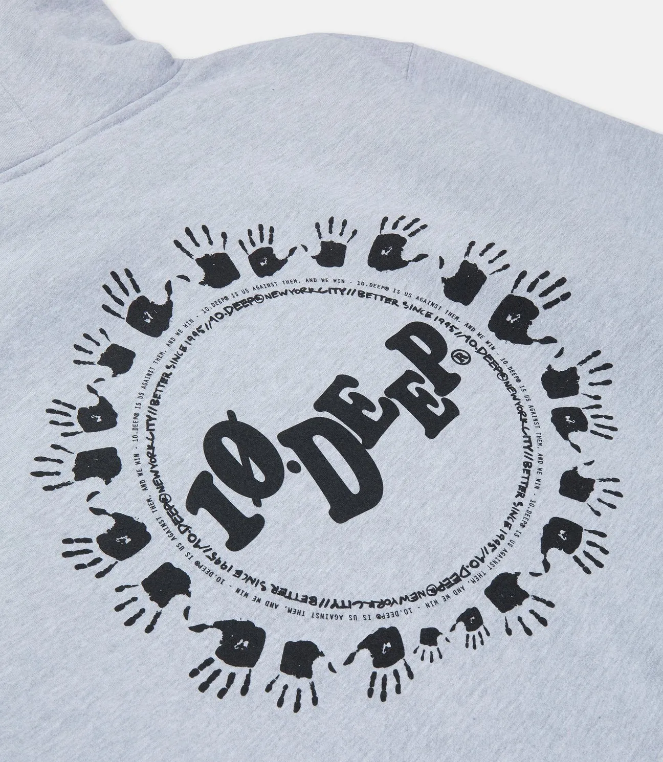 10 Deep Many Hands Hoodie Heather Grey