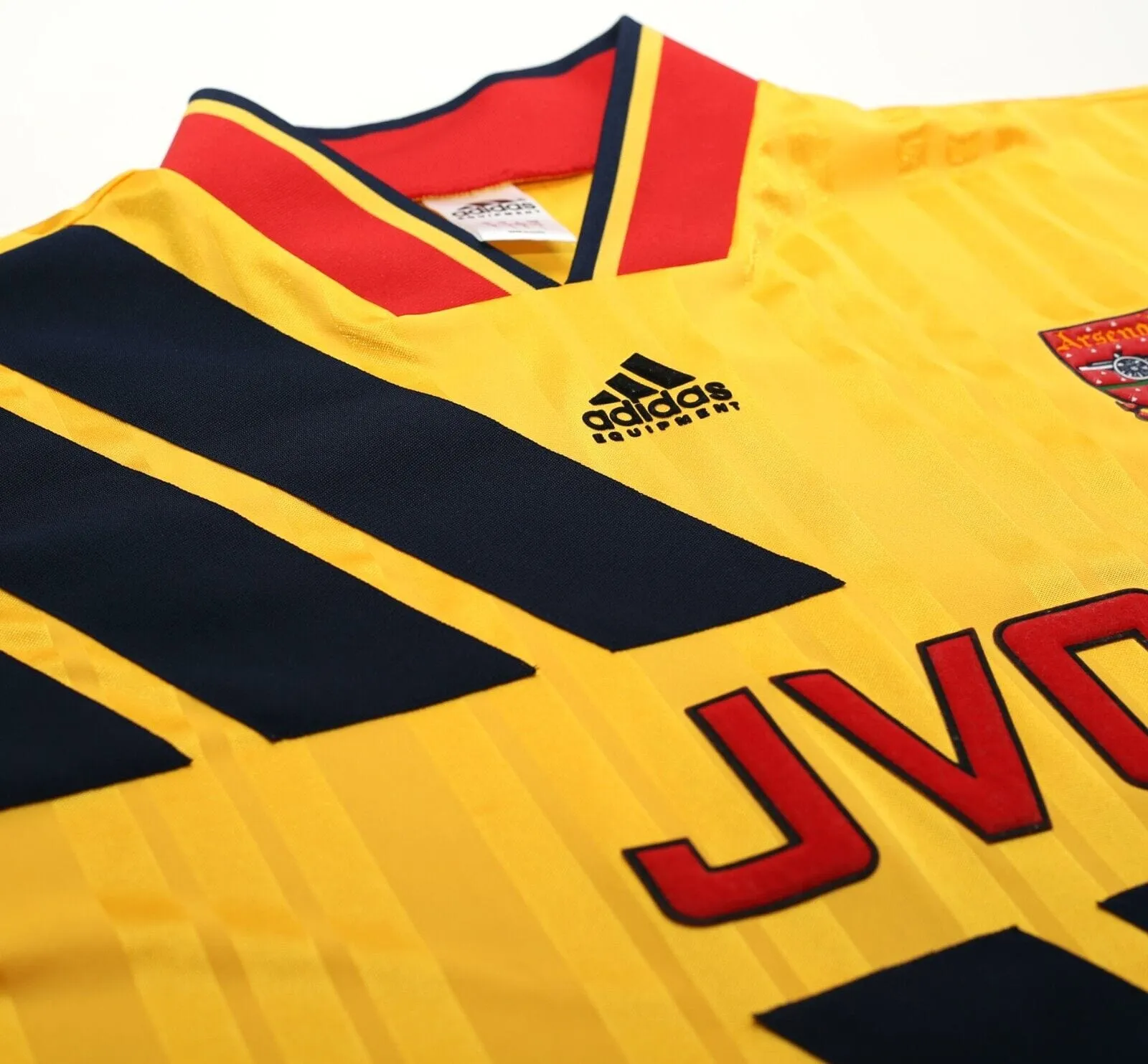 1993/94 WRIGHT #8 Arsenal Retro adidas Equipment LS Away Football Shirt (L/XL)