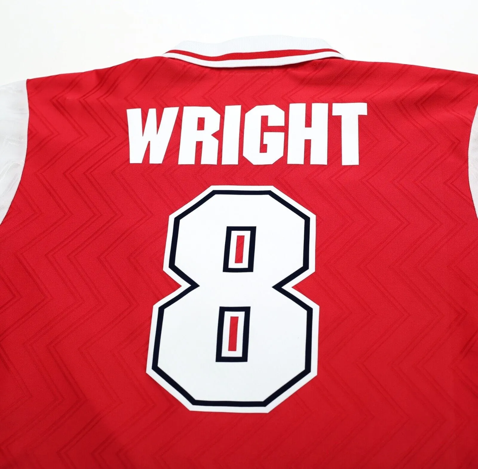 1996/98 WRIGHT #8 Arsenal Vintage Nike Home Football Shirt Jersey (M)