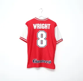 1996/98 WRIGHT #8 Arsenal Vintage Nike Home Football Shirt Jersey (M)