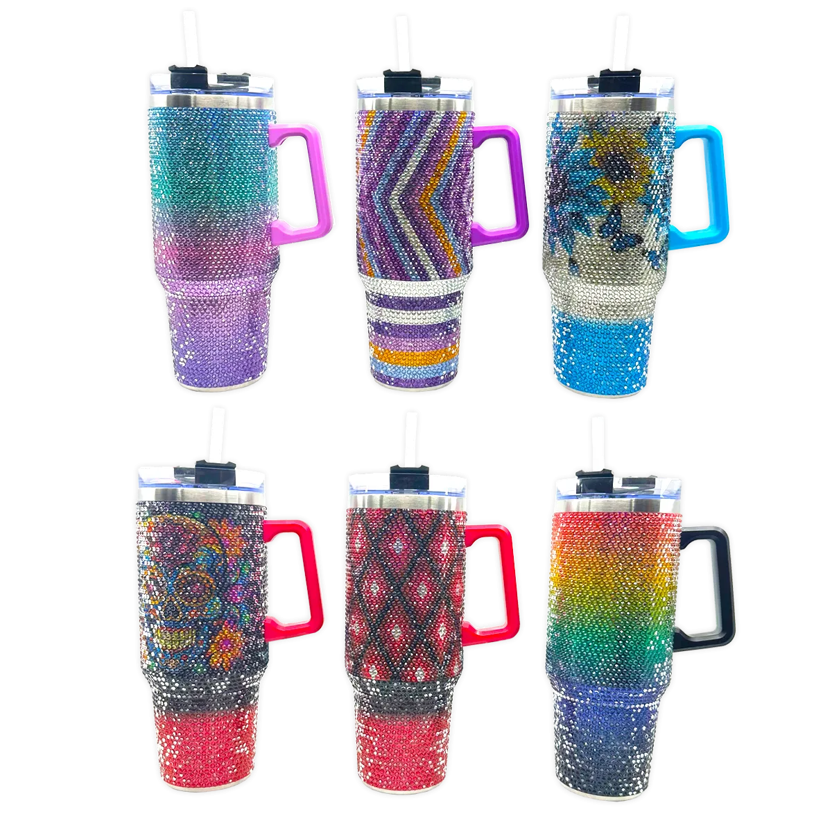 40 oz Insulated Rhinestone Cup - 6 Pieces Per Retail Ready Display 24911