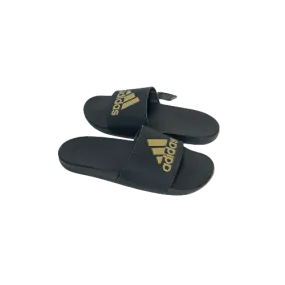 Adidas Black & Gold Adilette Slides | Brand New |