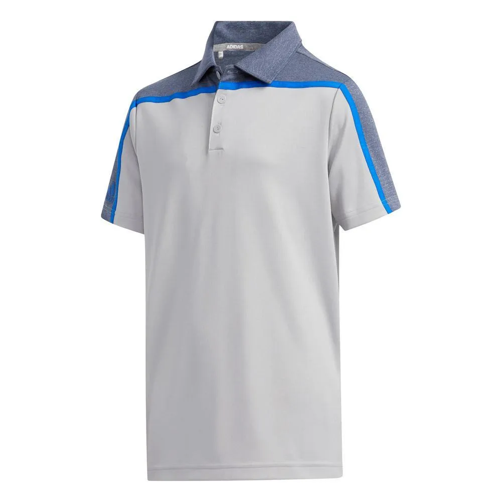 adidas Junior Heathered Colourblock Polo Shirt