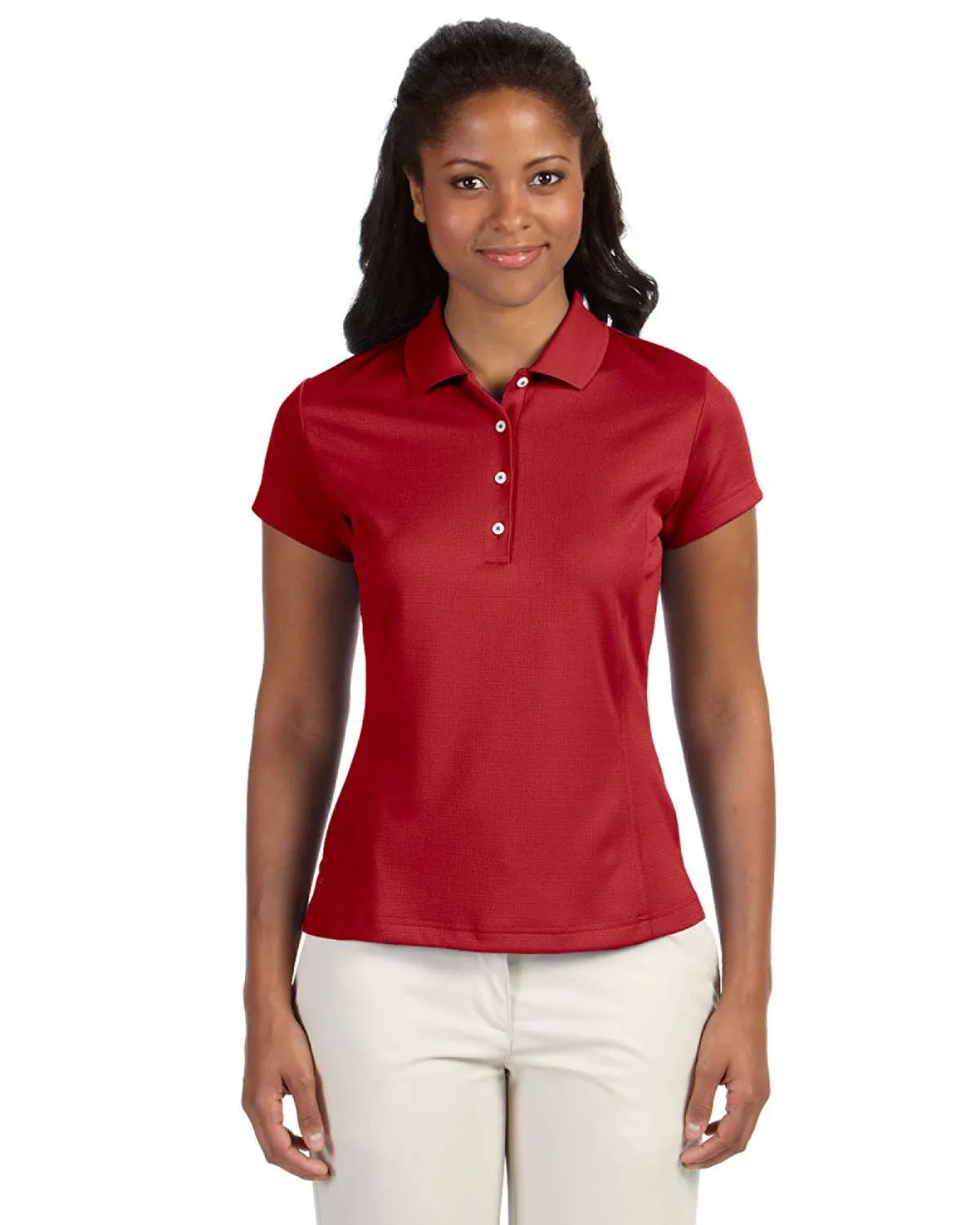 adidas Women's Climalite Textured Solid Polo