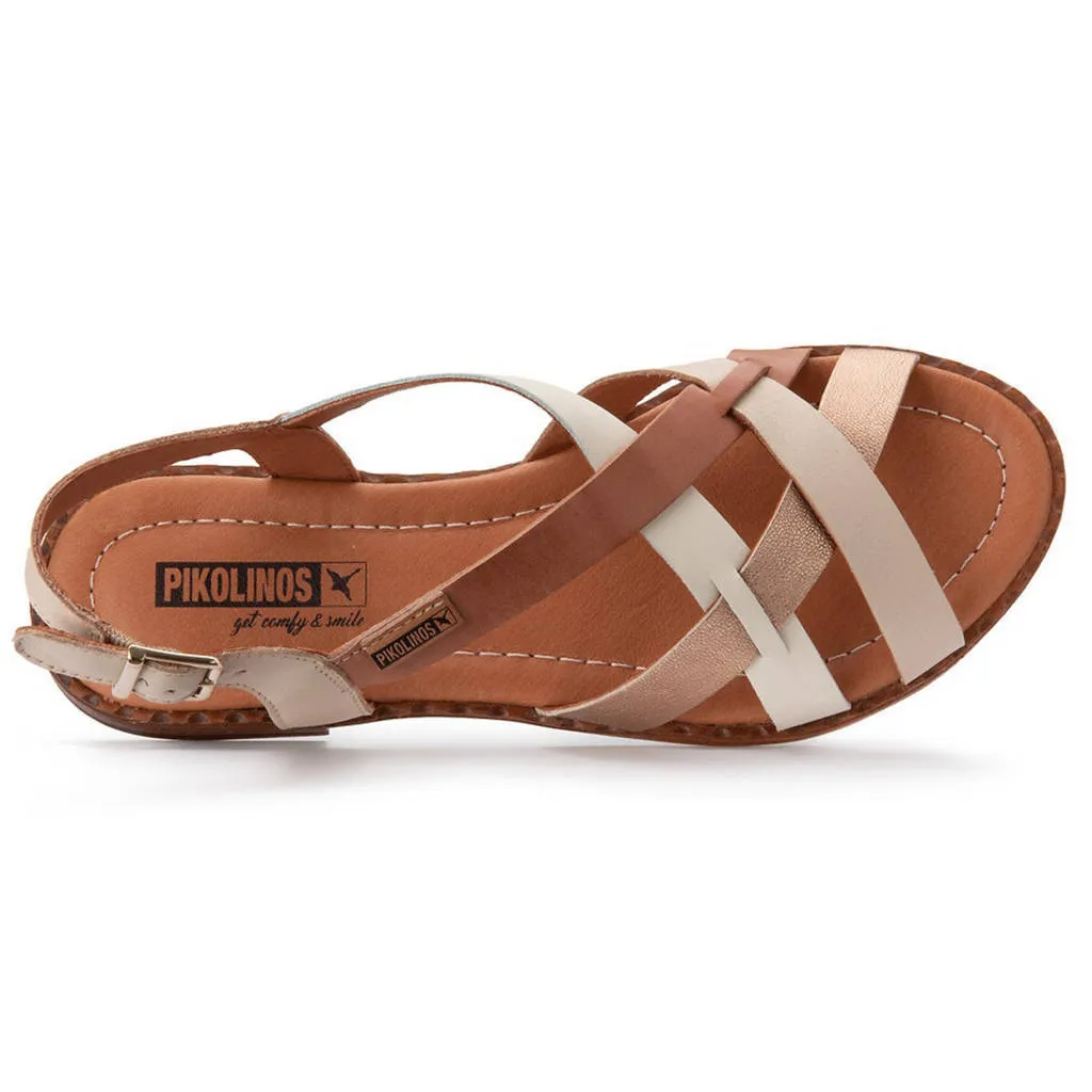 Algar Calfskin Leather Women's Strappy Flat Sandals