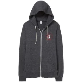 Alternative Apparel Adult/Unisex Vault Florida State Seminole Logo Full-Zip Tri-blend Hood - Black