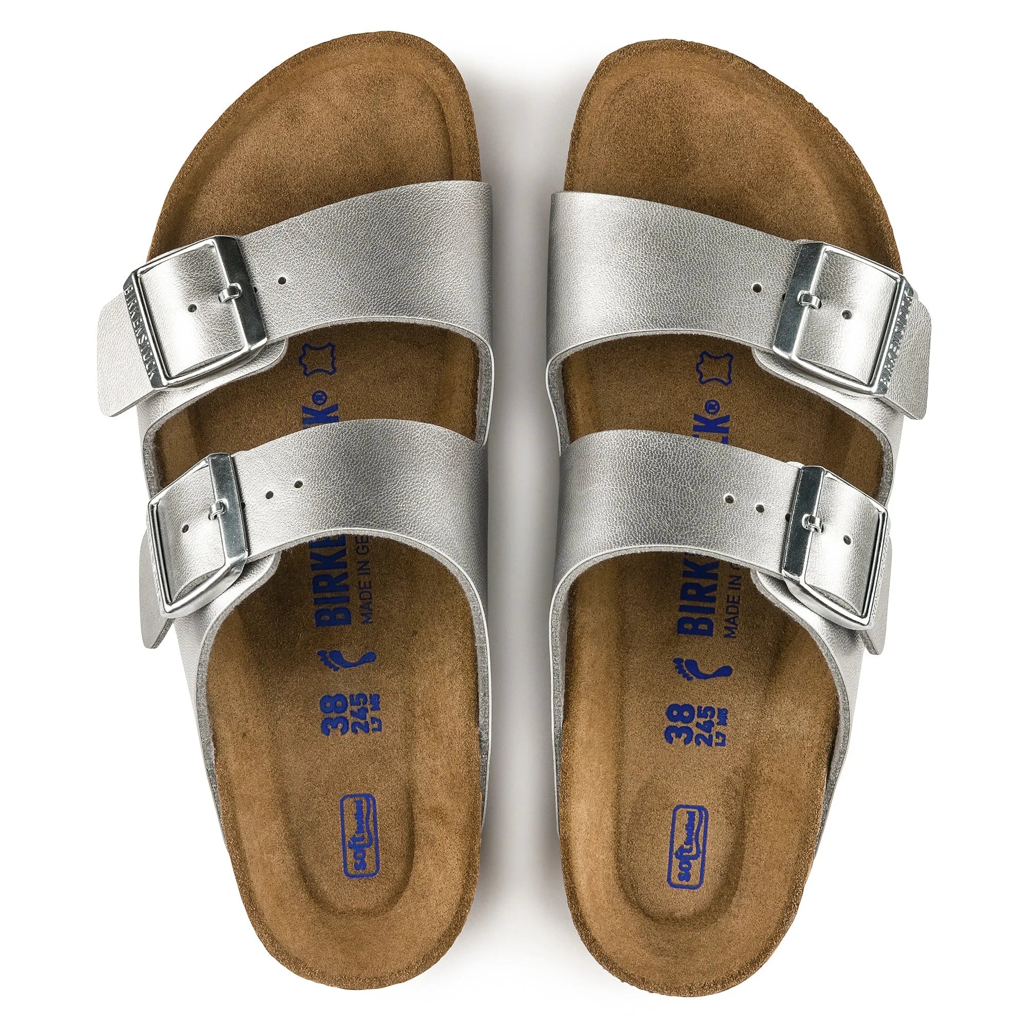 Arizona Narrow Width Soft Footbed Silver