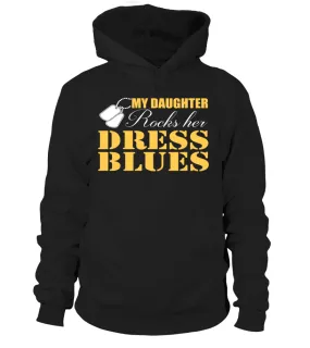 Army Mom Daughter Rocks Dress Blues T-shirts