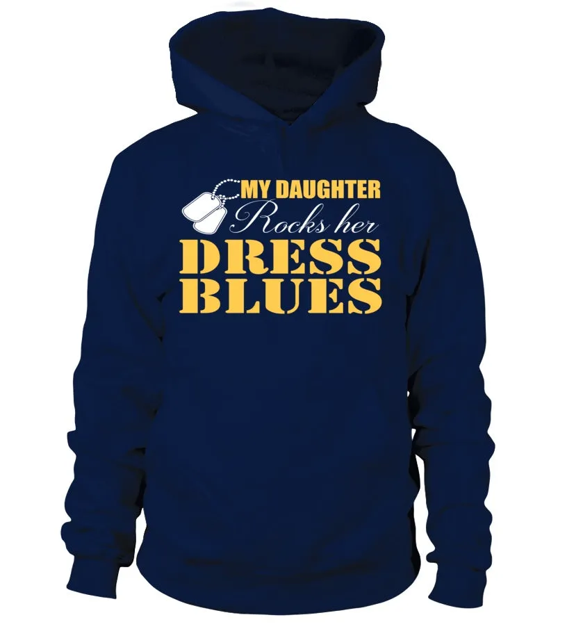 Army Mom Daughter Rocks Dress Blues T-shirts