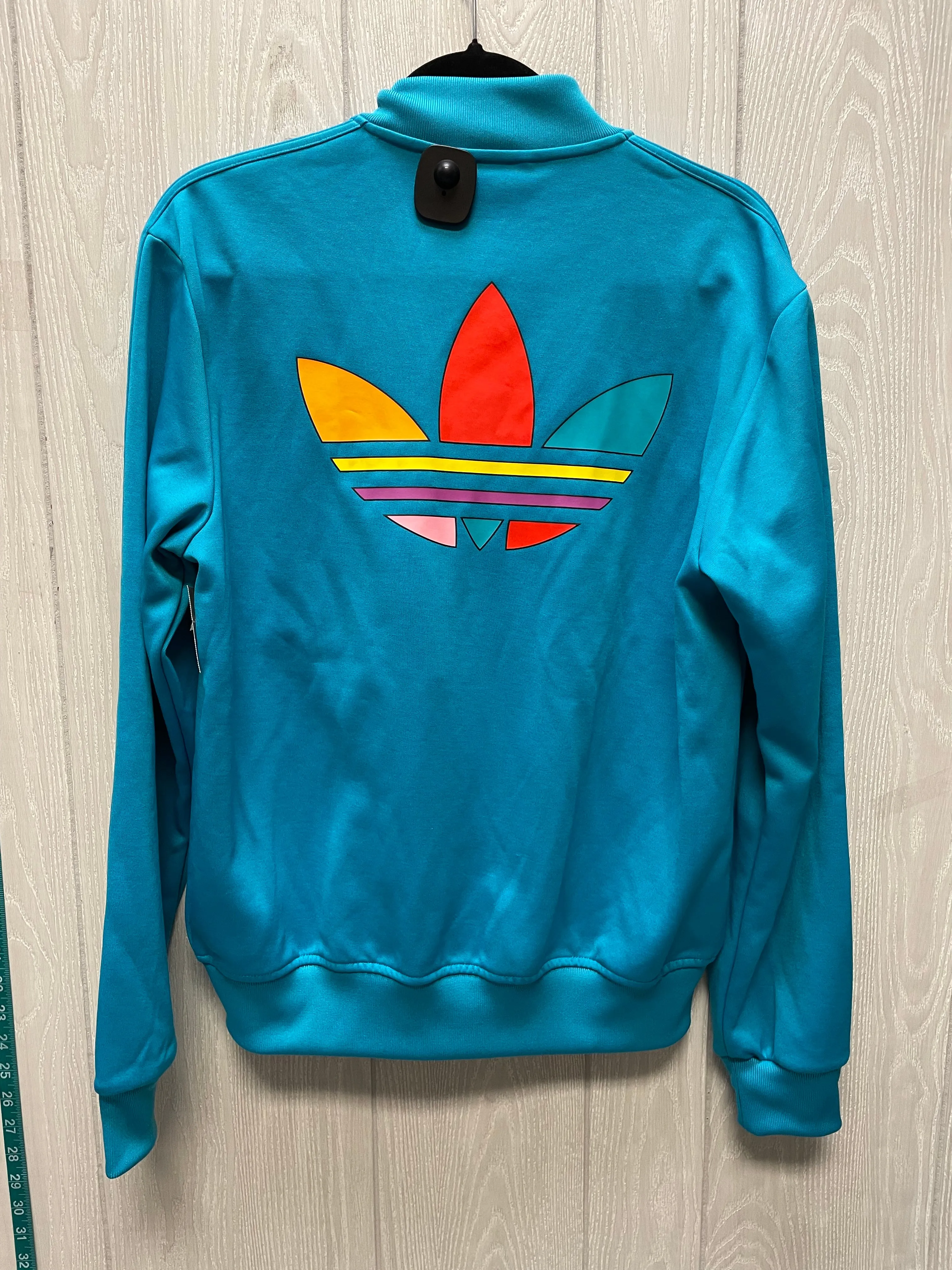 Athletic Jacket By Adidas In Blue, Size: M