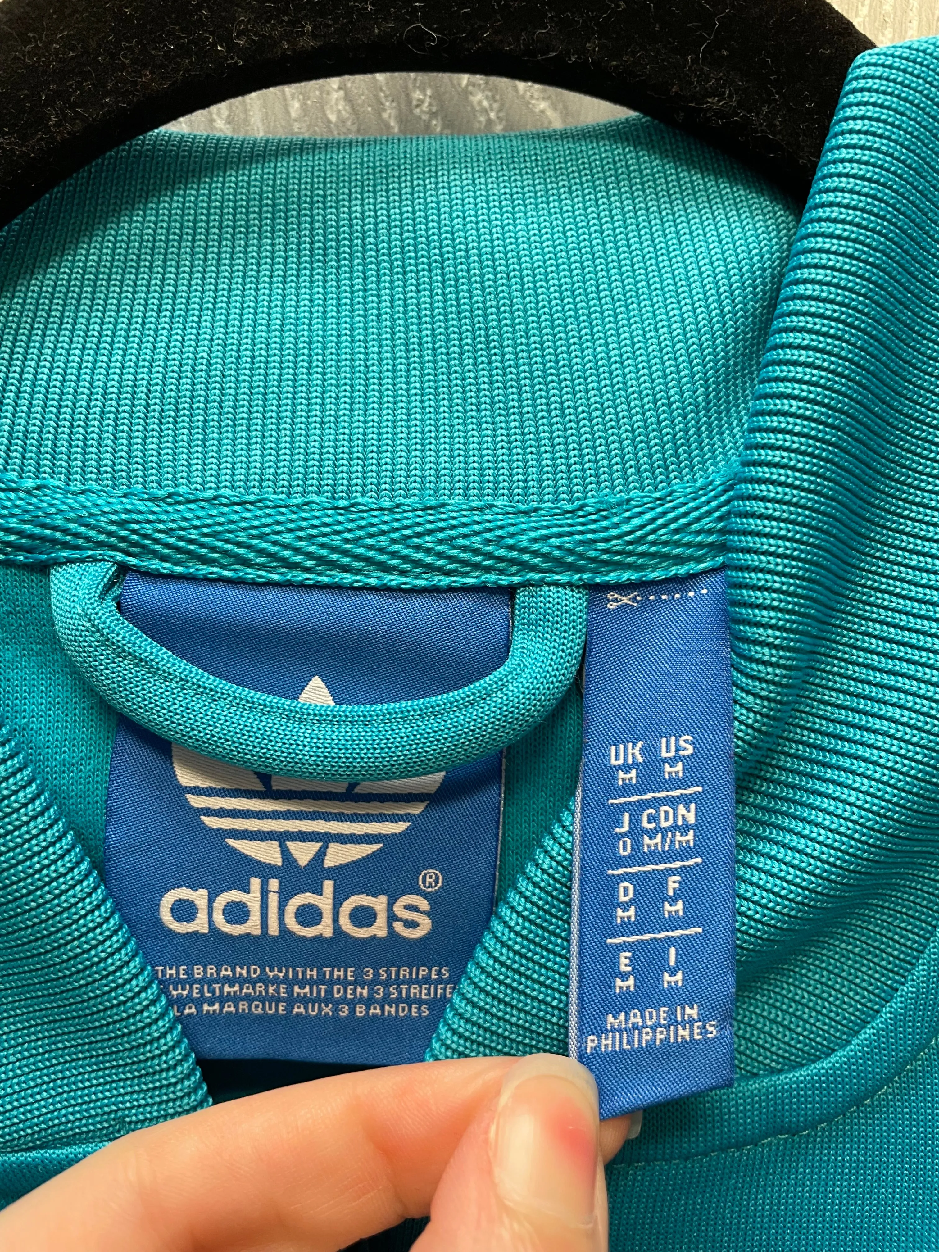 Athletic Jacket By Adidas In Blue, Size: M