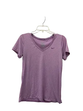 Athletic Top Short Sleeve By Nike Apparel In Purple, Size: M