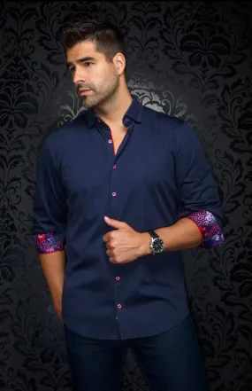 Au Noir Extra Stretch Shirt Varenna, Navy