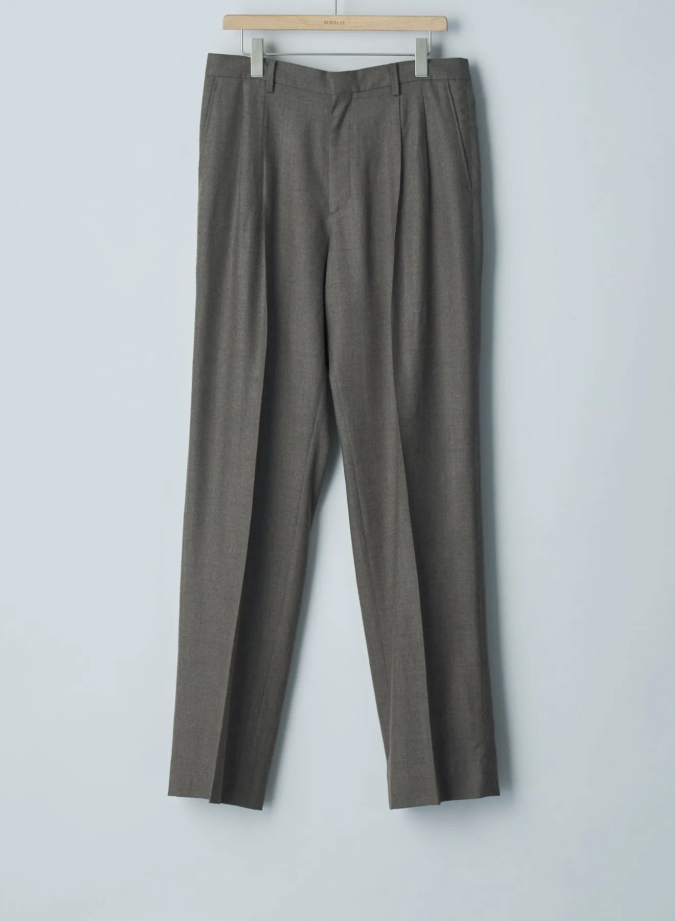 Auralee Super Light Wool Slacks - Top Brown