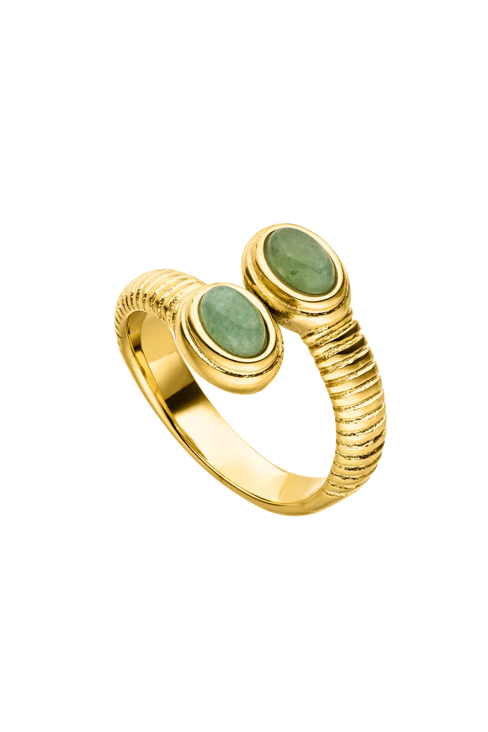 Aventurine Ring 14K Gold Plated