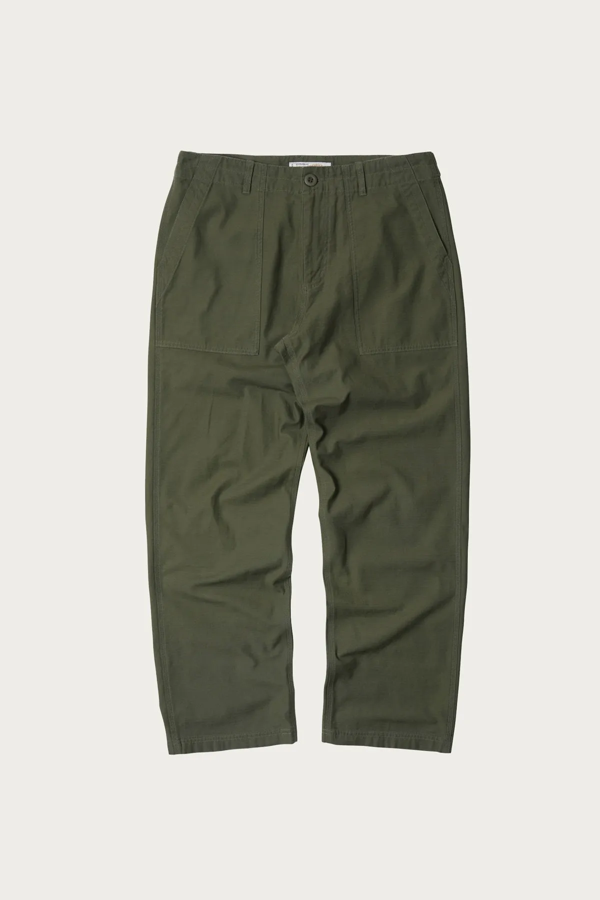 Back Satin Fatigue Pants - Olive