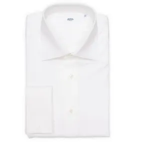 BARBA Napoli Handmade White Oxford Cotton French Cuff Dress Shirt EU 43 NEW US 17