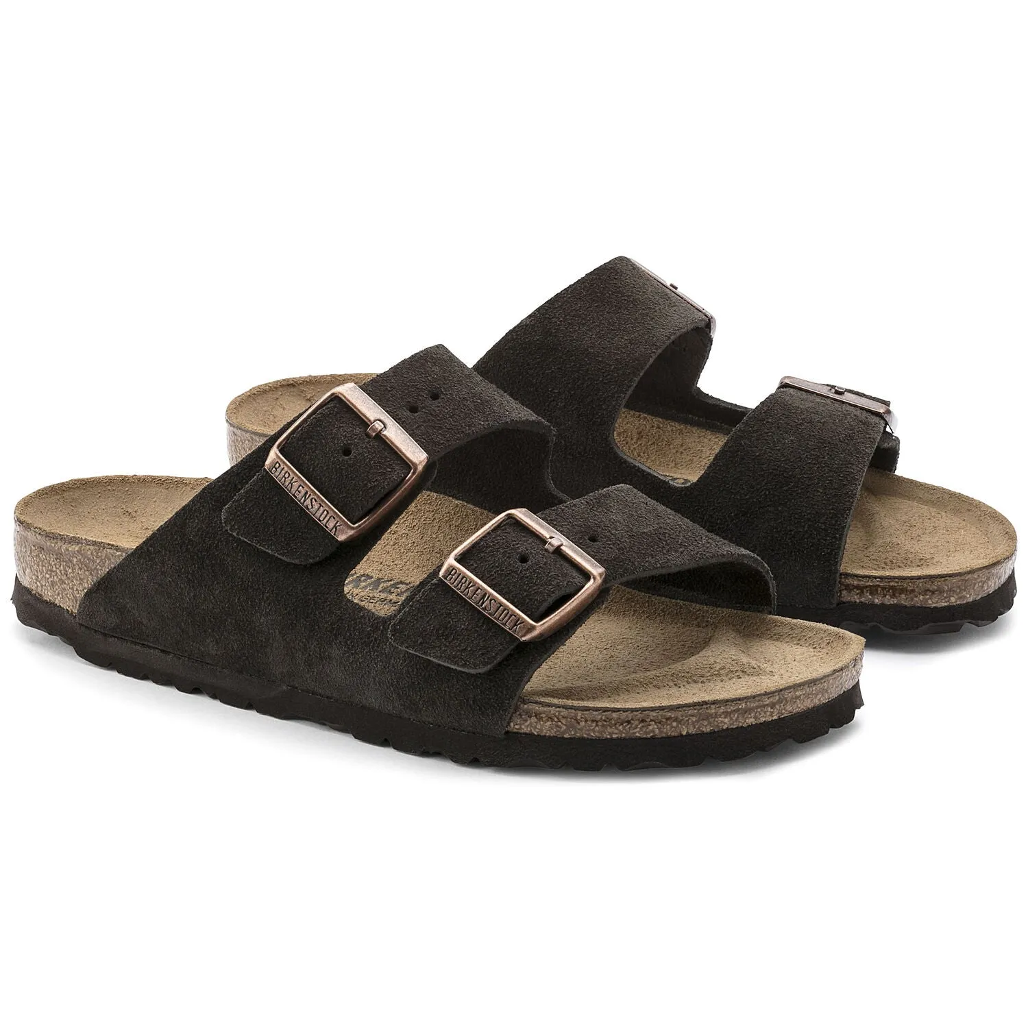 Birkenstock Arizona Suede Leather Soft Footbed - Mocha