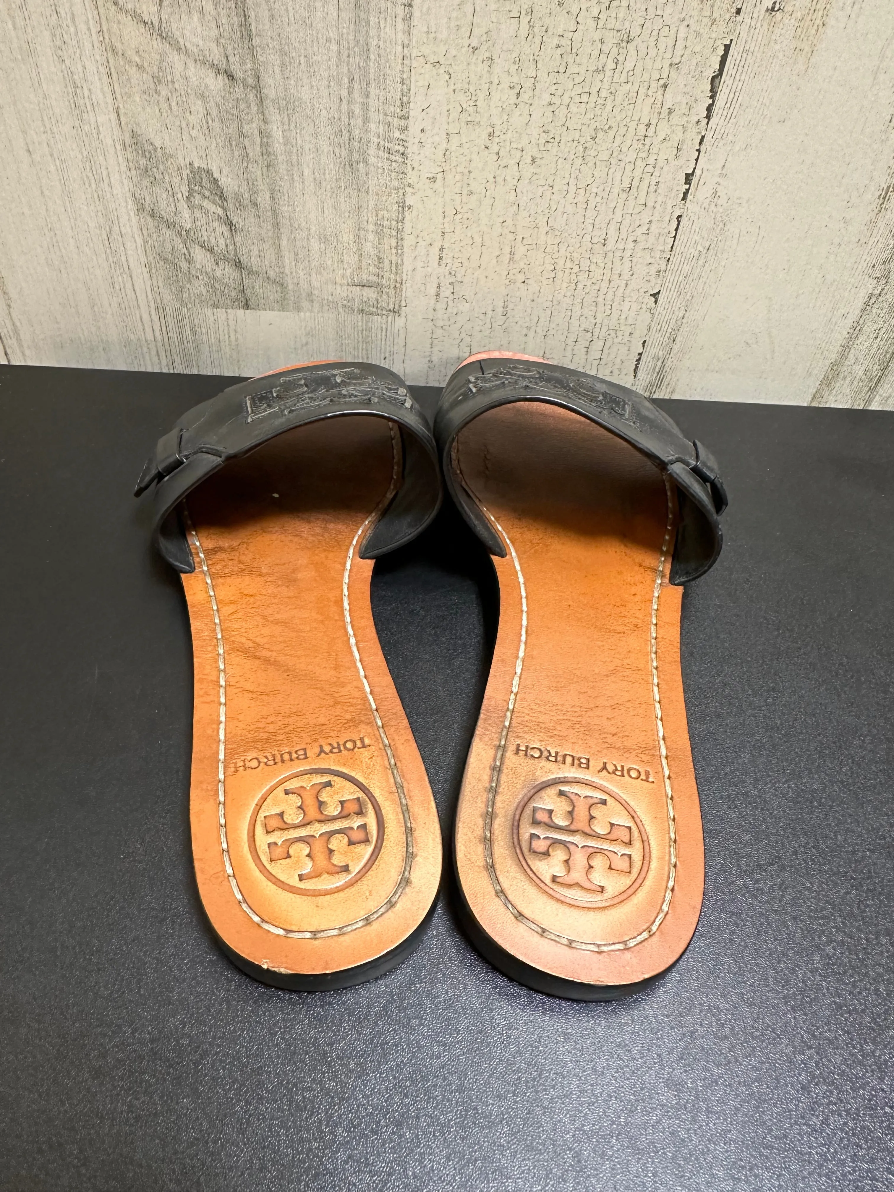 Black Sandals Flats Tory Burch, Size 6.5