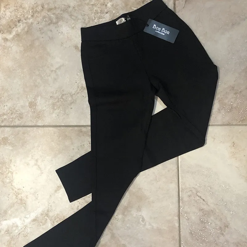 Black Stretch Legging Elastic Waist