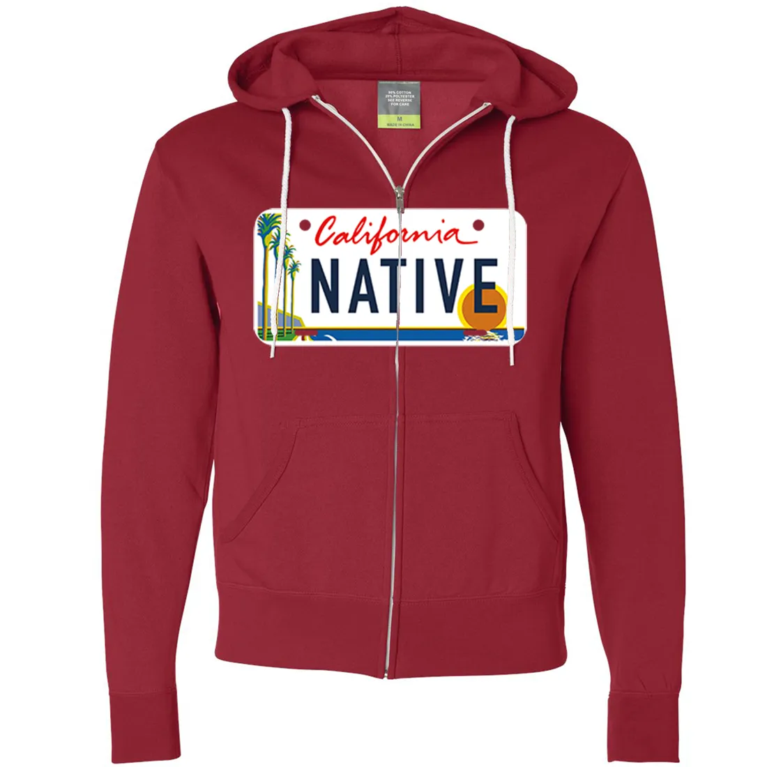 California Native License Plate Zip-Up Hoodie