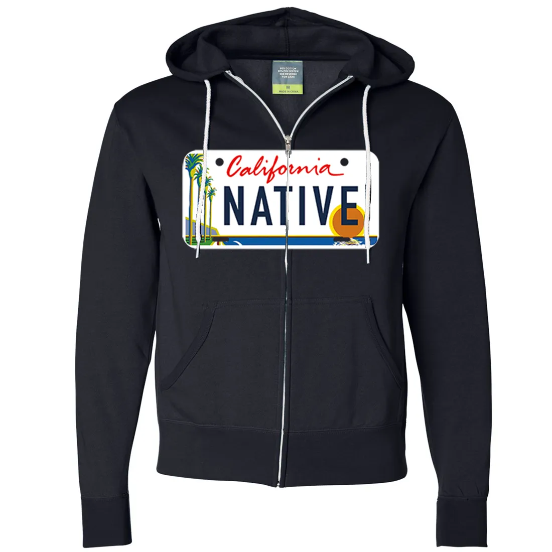 California Native License Plate Zip-Up Hoodie