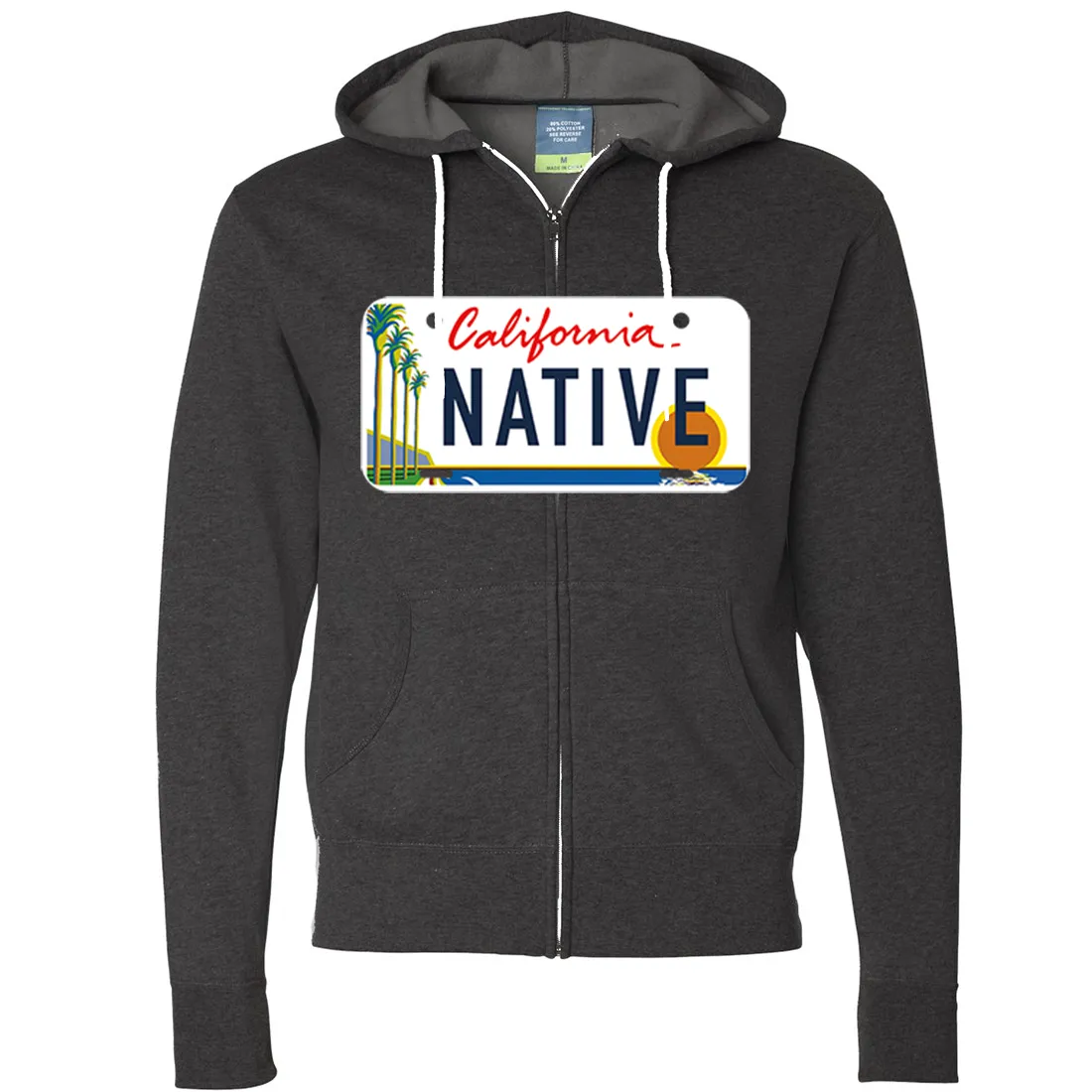 California Native License Plate Zip-Up Hoodie