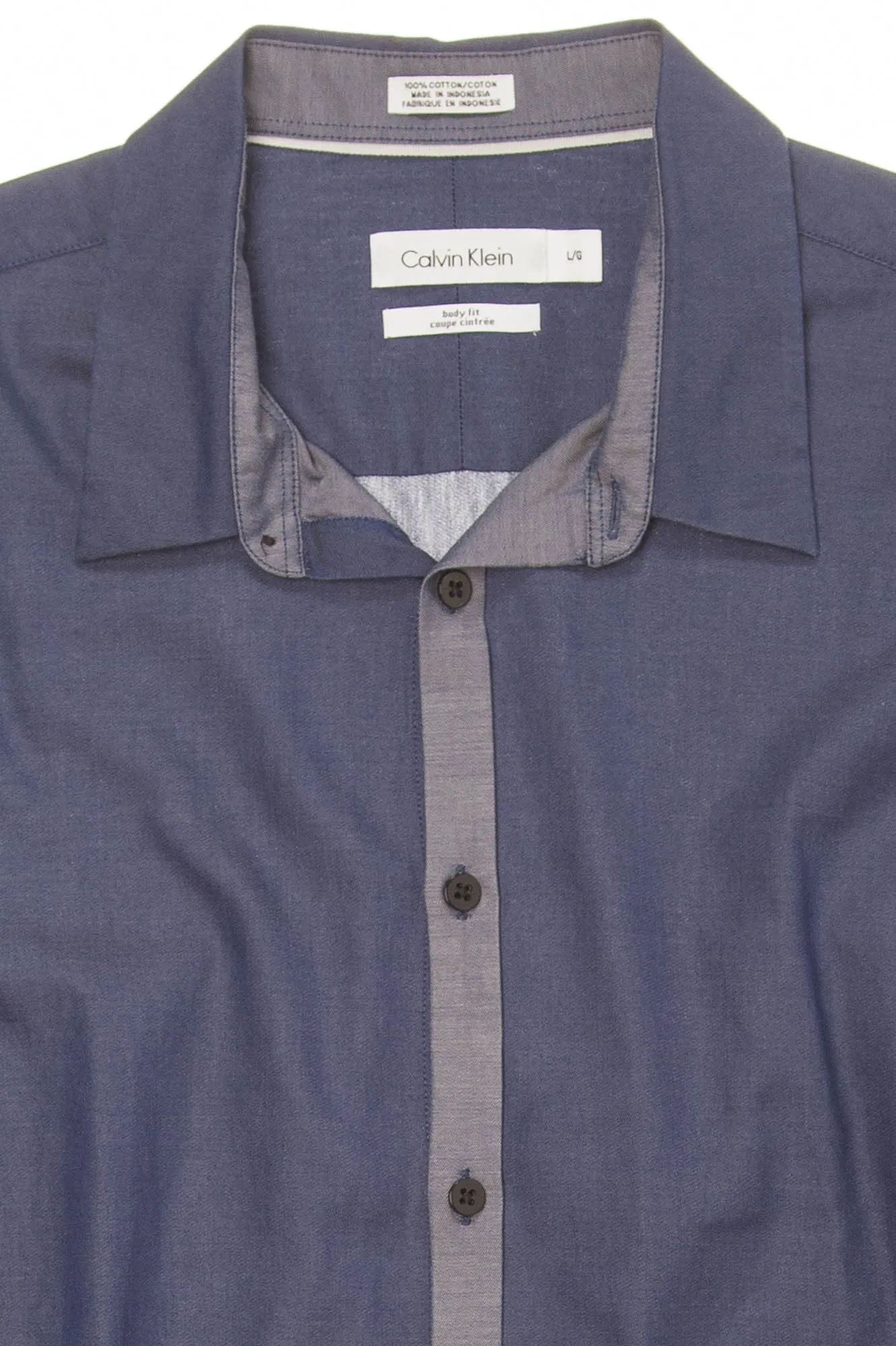 Calvin Klein - Dark Blue Long Sleeve Button Down - L