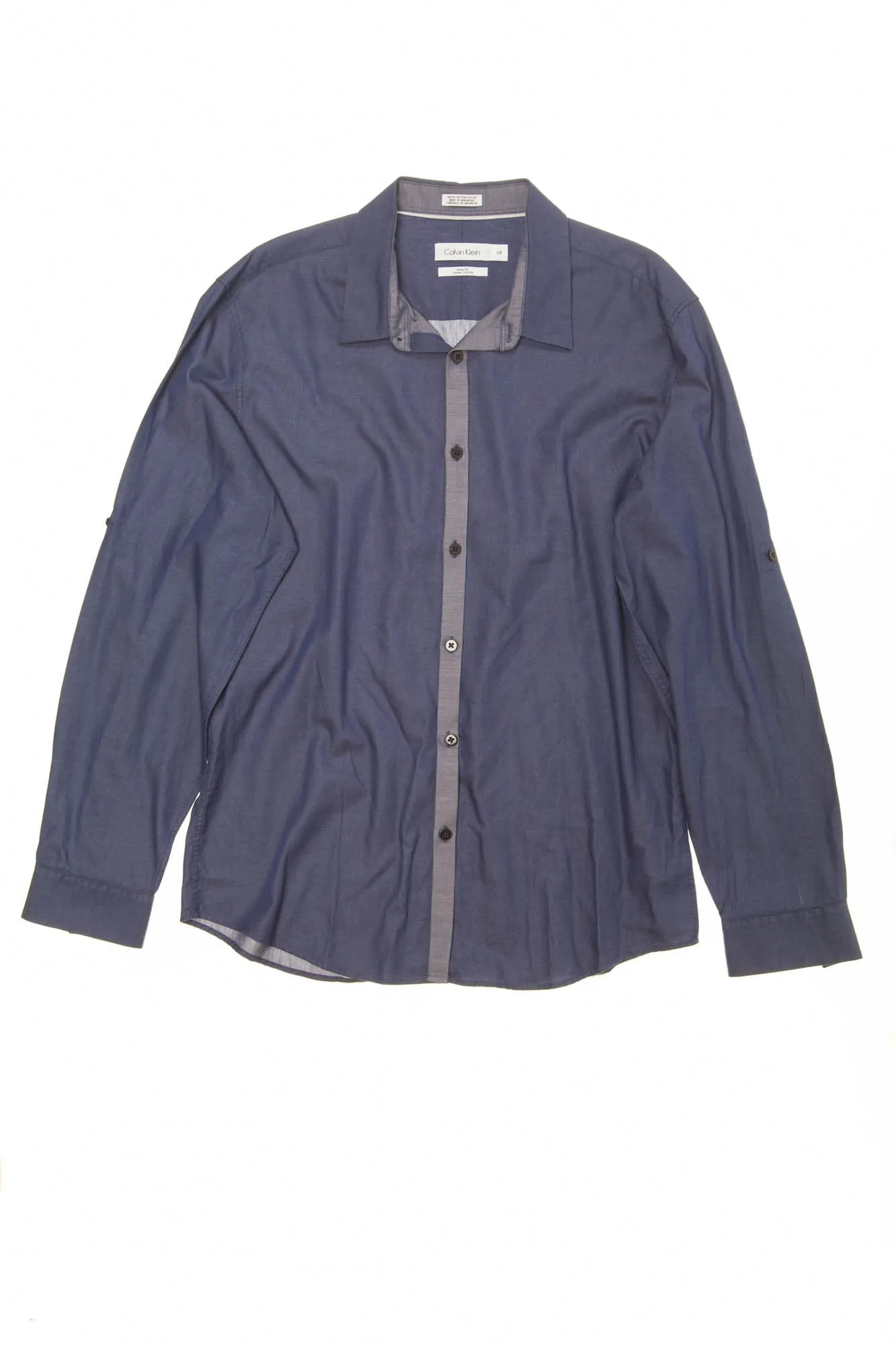 Calvin Klein - Dark Blue Long Sleeve Button Down - L