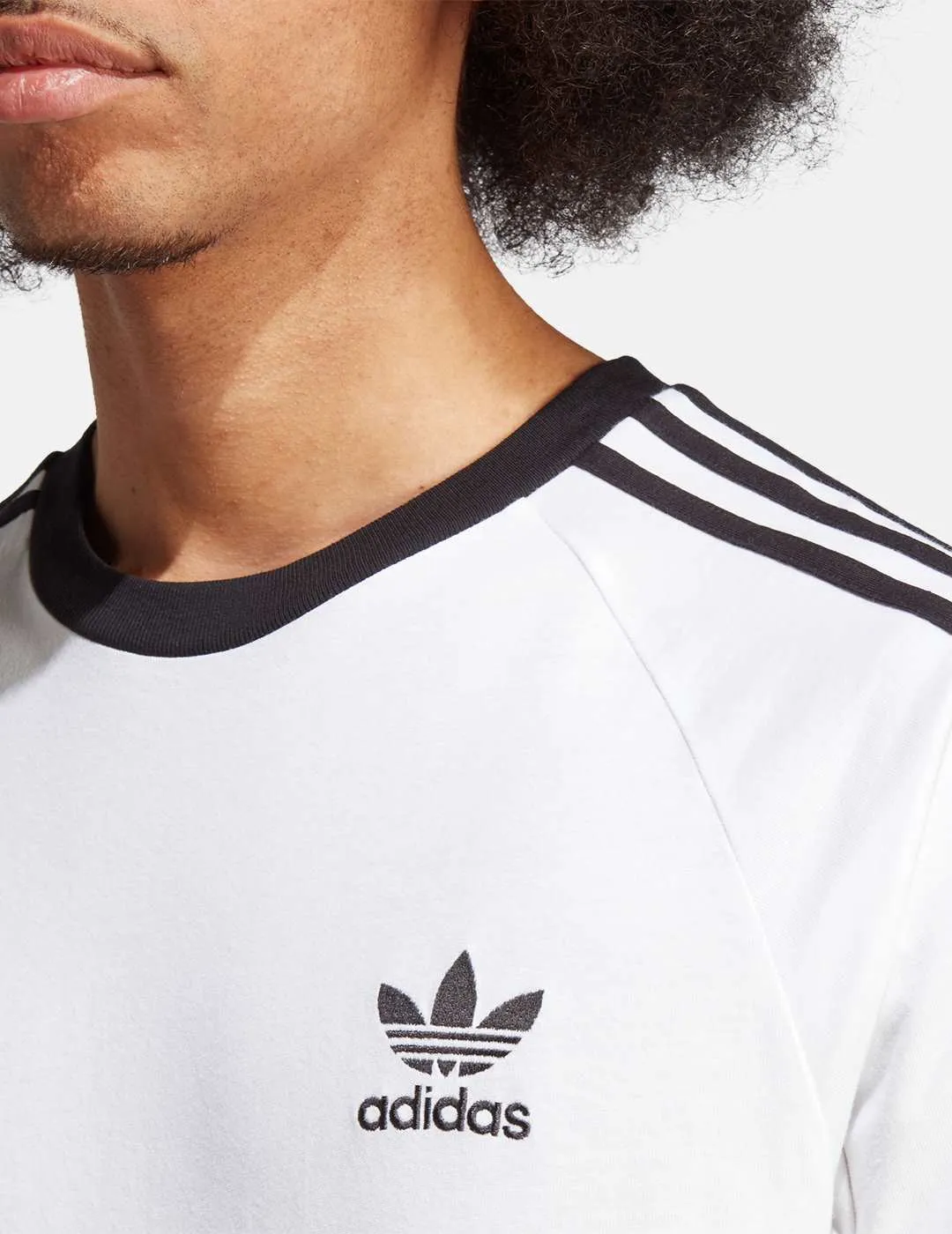 Camiseta Adidas 3 Stripes Blanco Negro