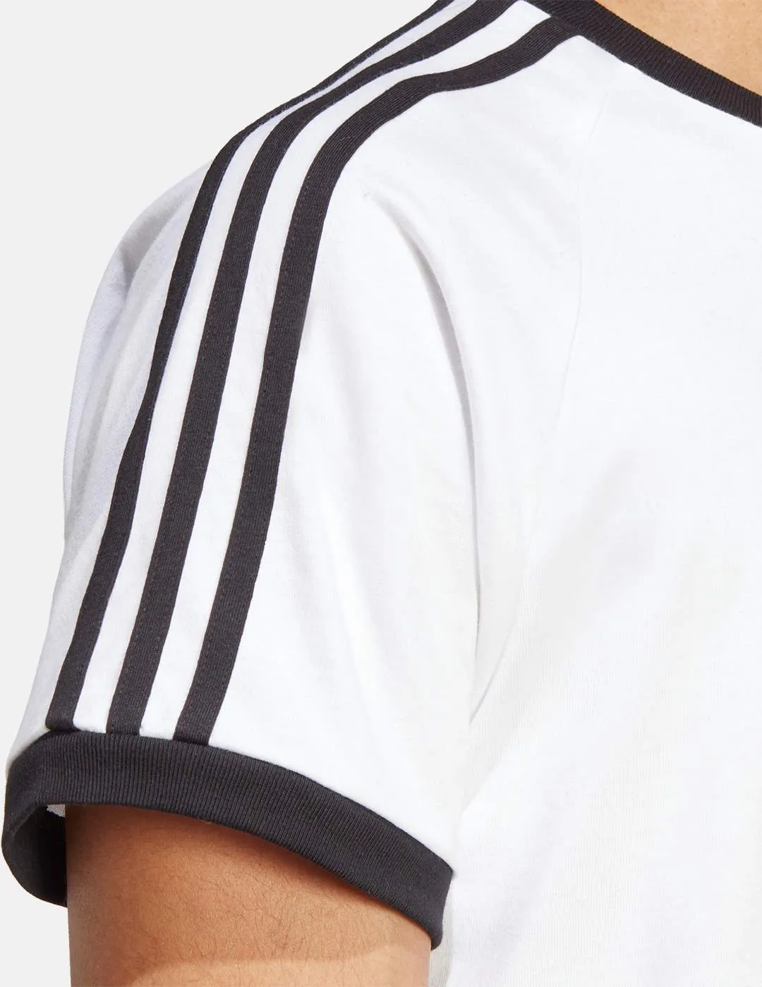 Camiseta Adidas 3 Stripes Blanco Negro