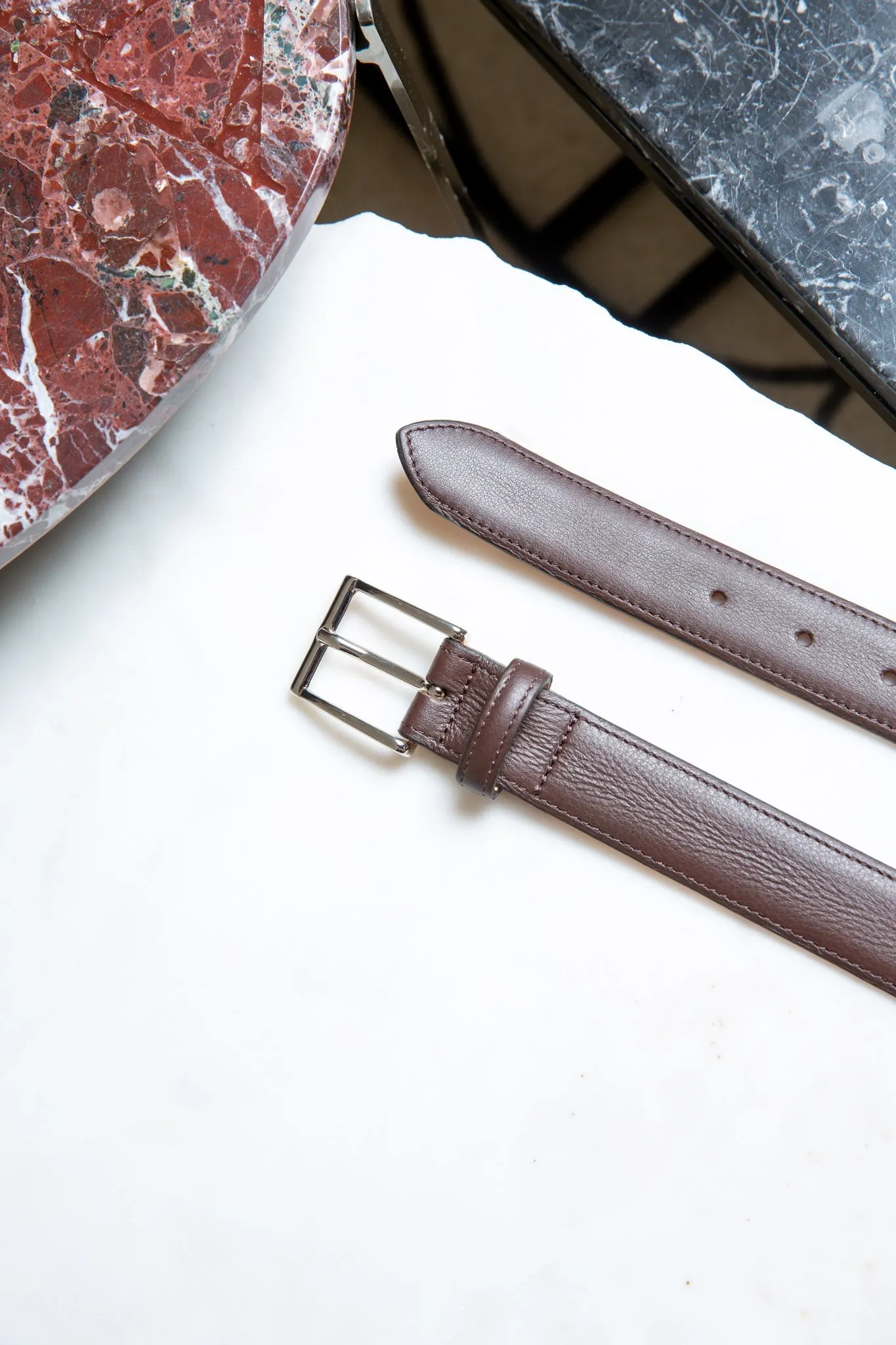 Ceinture Cesar en cuir - Marron