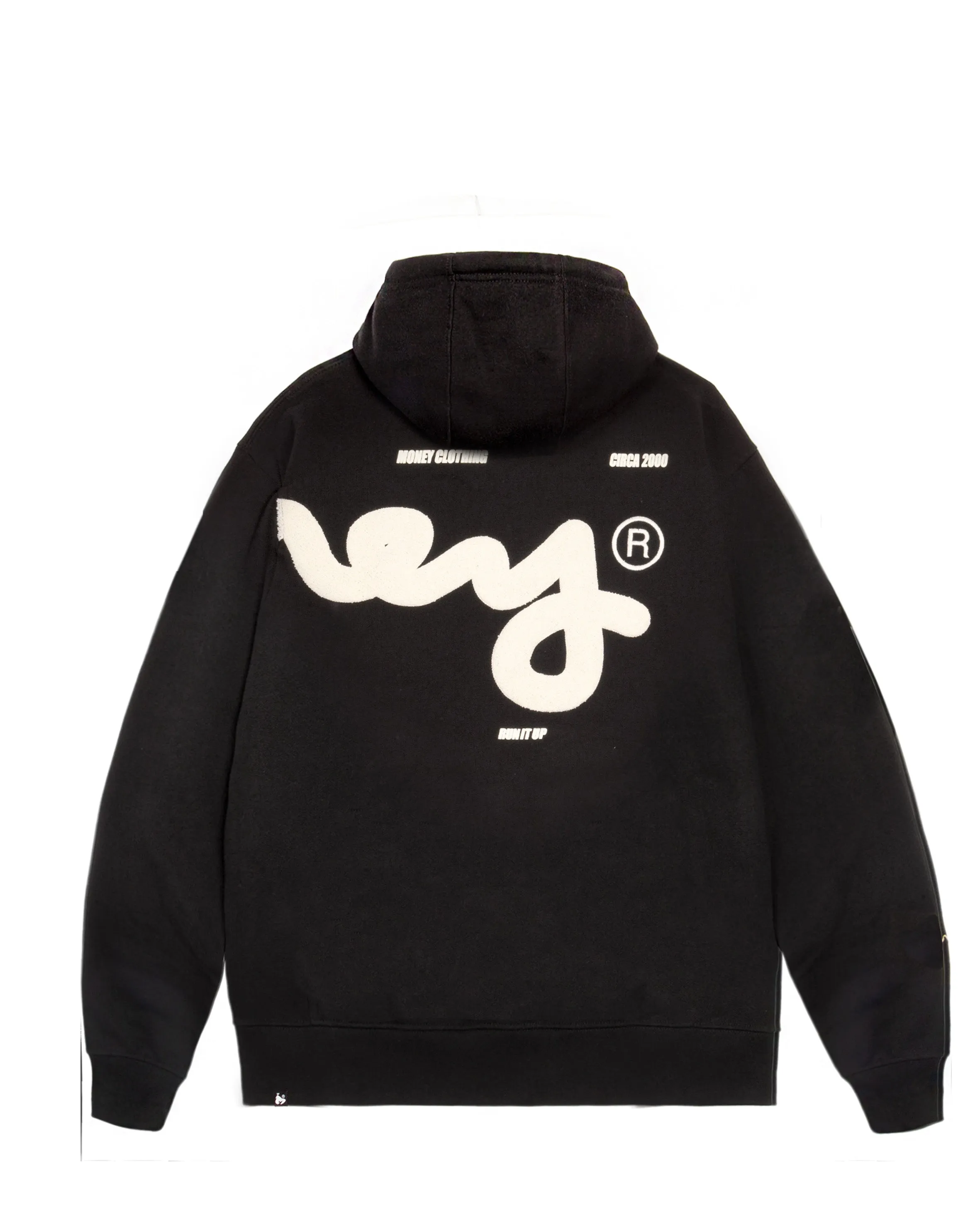 CHENILLE BIG SIG HOOD - BLACK