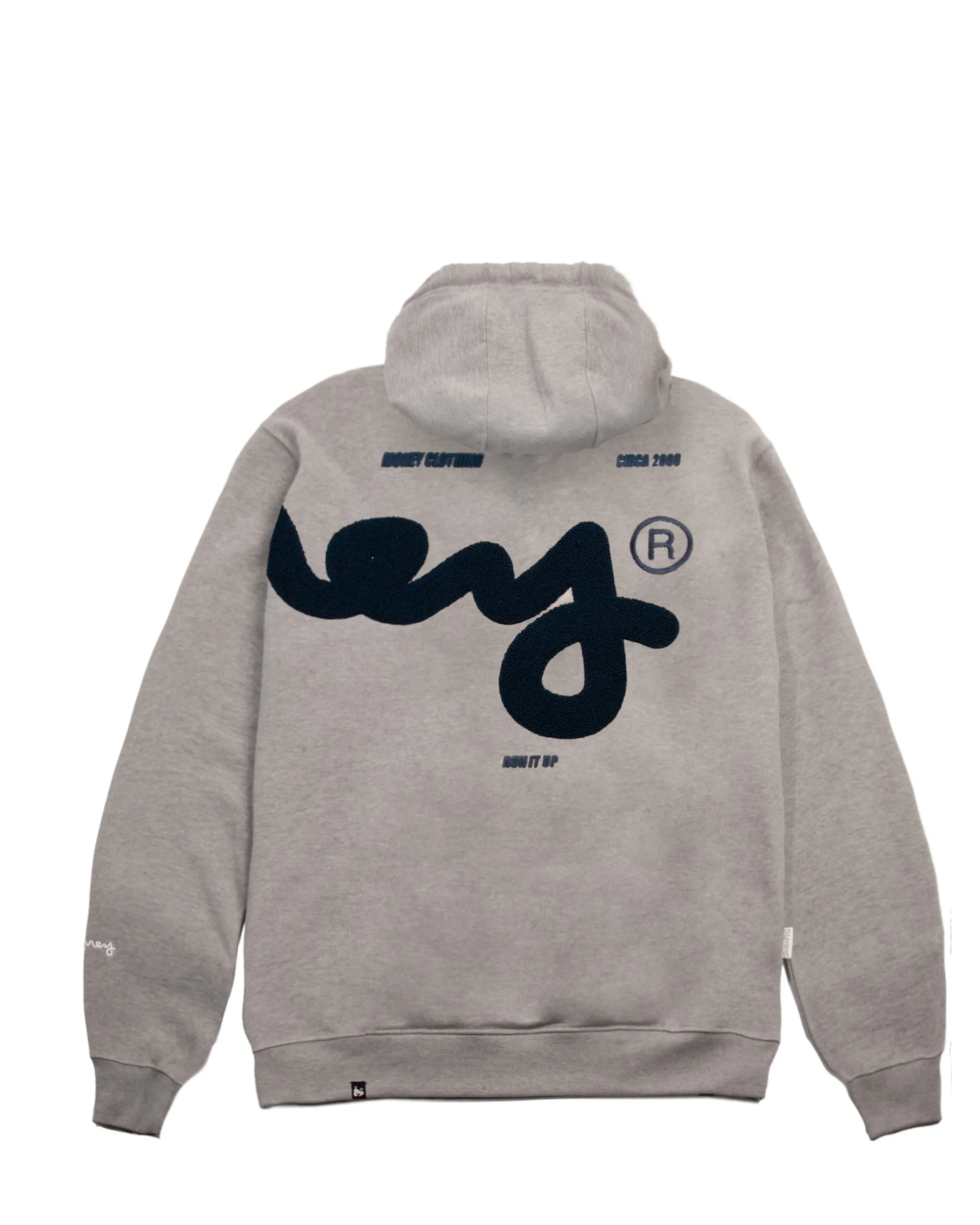 CHENILLE BIG SIG HOOD - ICE GREY MELANGE