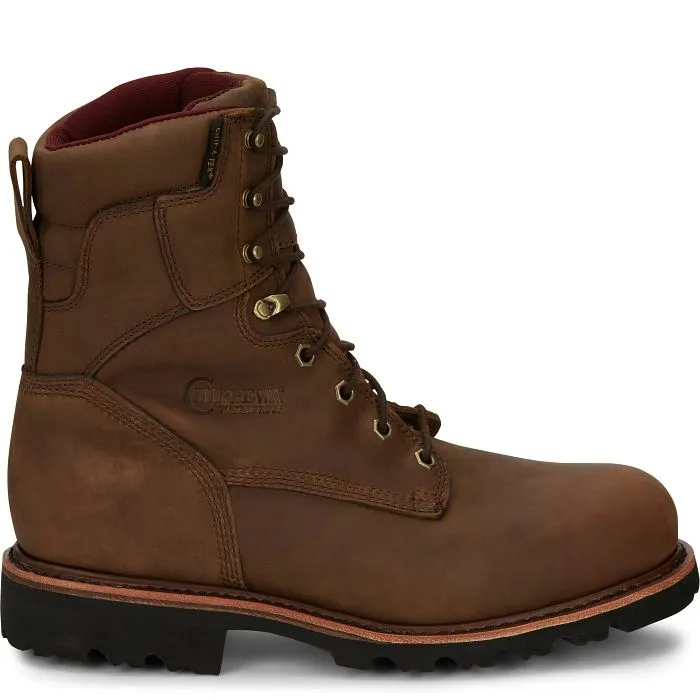 Chippewa Men's 8" Steel Toe 400G Ins WP Work Boot - Brown - 59330