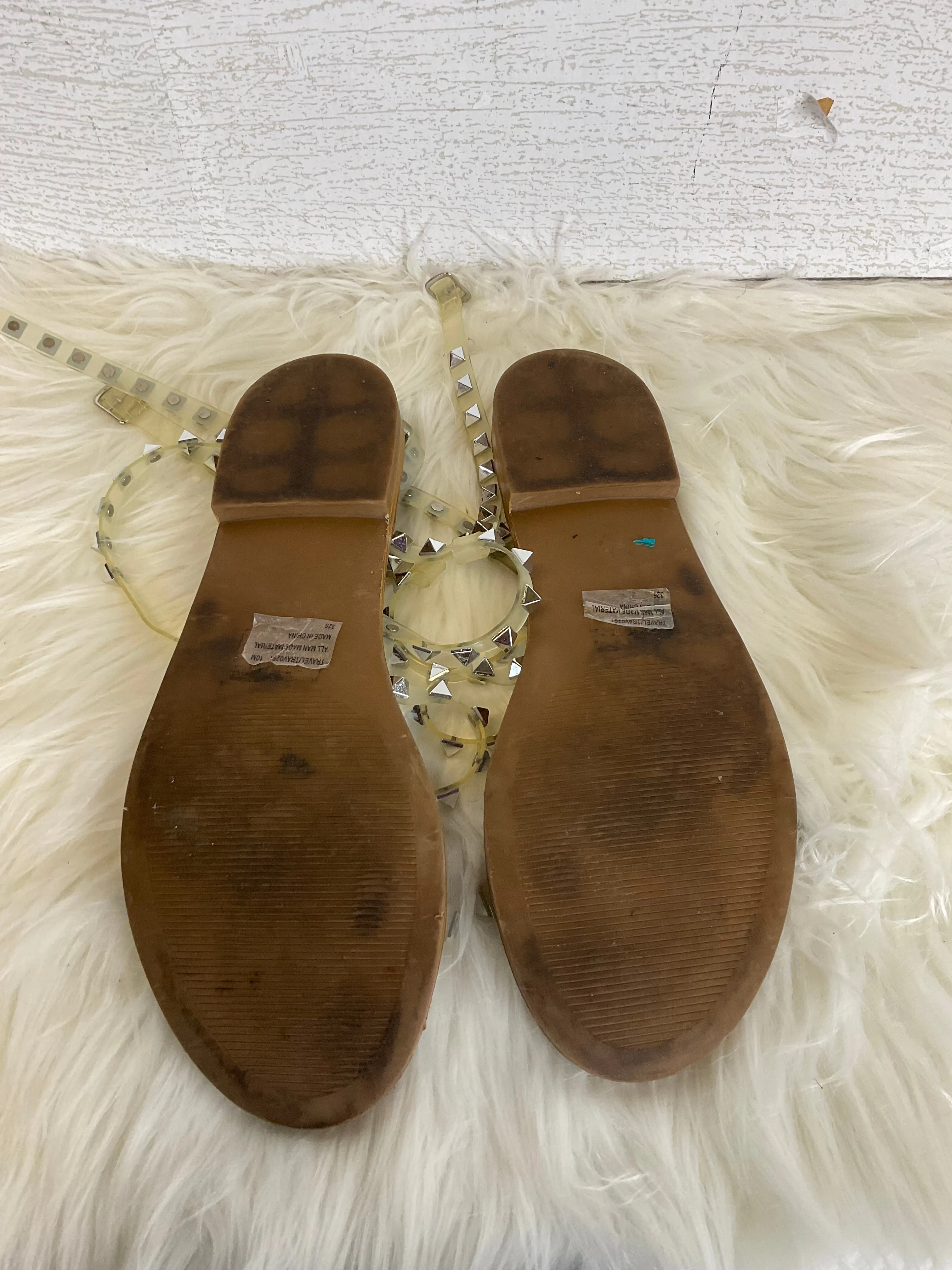 Clear Sandals Flats Steve Madden, Size 10