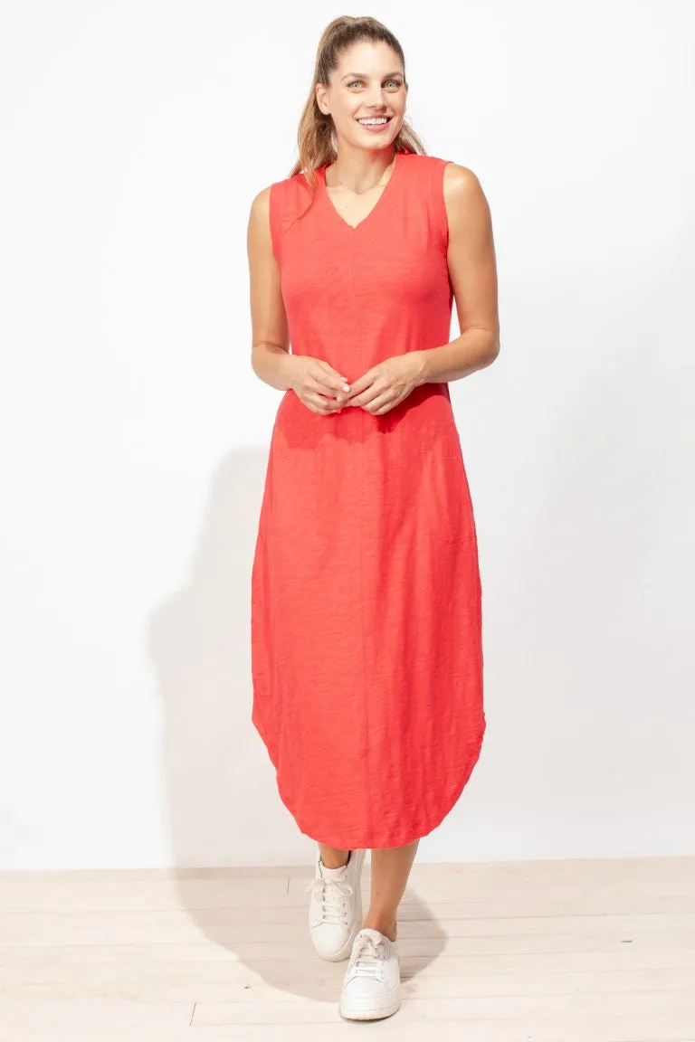 Cotton Slub Sleeveless Maxi Dress