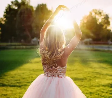 Cute Gold Sequin Tulle Flower Girl Dresses,Blush Flower Girl Dresses,FGY0181