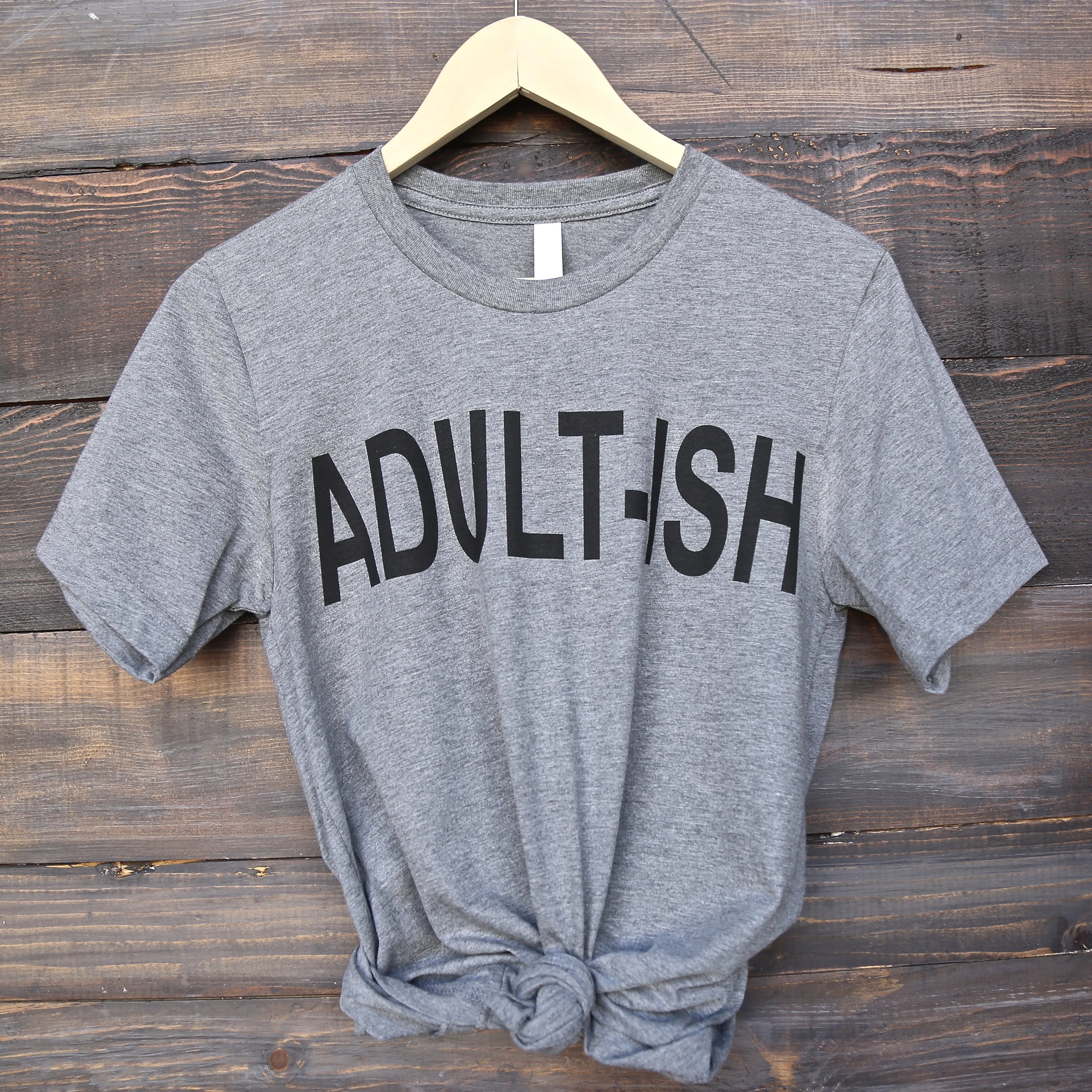 Distracted - Adult-ish Unisex Graphic Tee in Grey