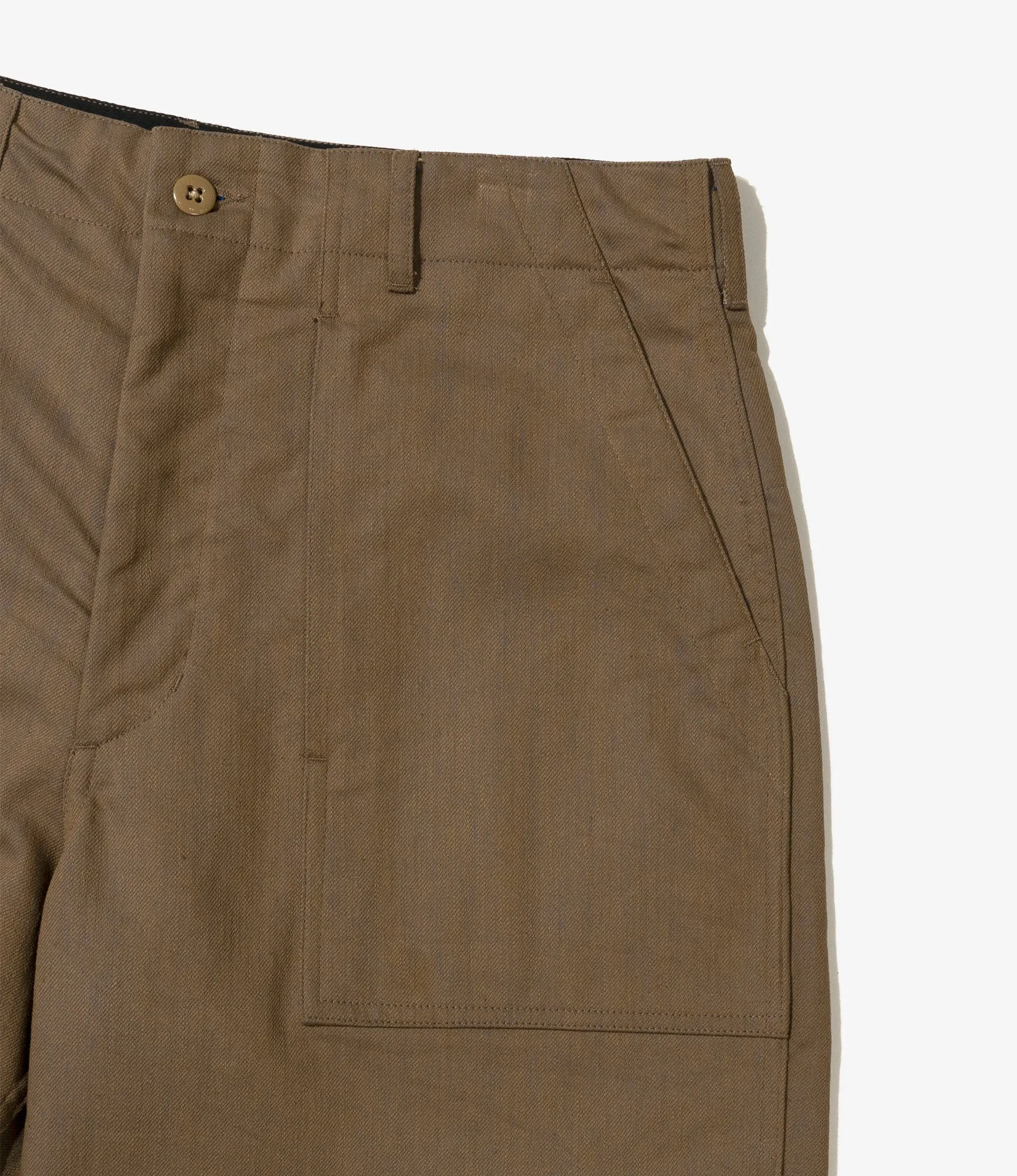 Engineered Garments Fatigue Pant - Khaki/Blue PC Iridescent Heavy Twill