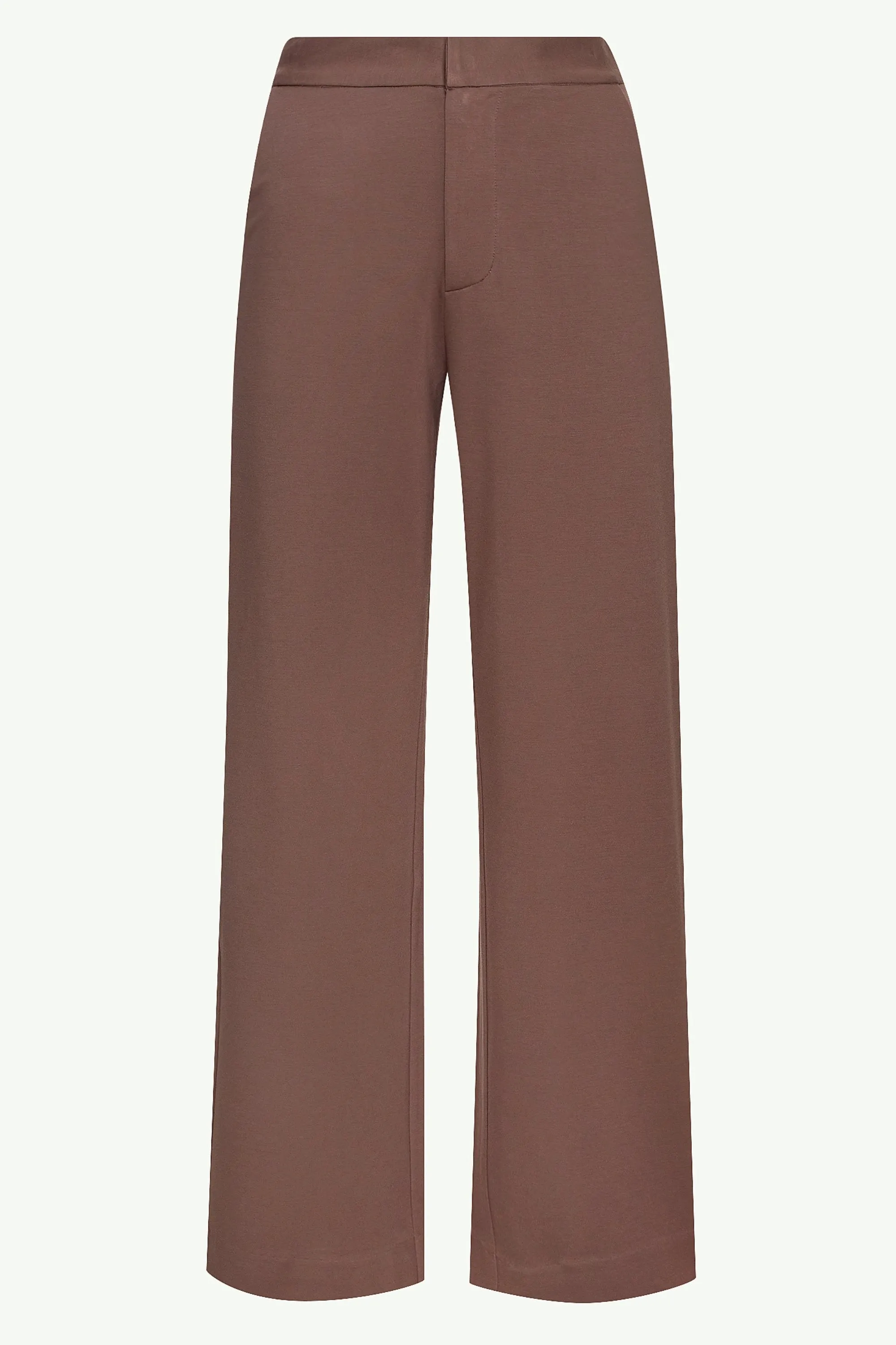 Essential Jersey Wide Leg Pants - Dark Taupe