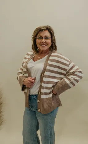 FAELYNN STRIPED CARDIGAN 2 COLOR OPTIONS