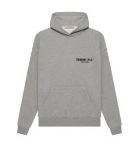 FEAR OF GOD ESSENTIALS POPOVER HOODY DARK HEATHER OATMEAL