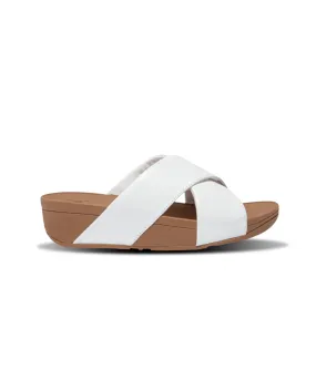 FitFlop Lulu Cross Slide Sandals - White