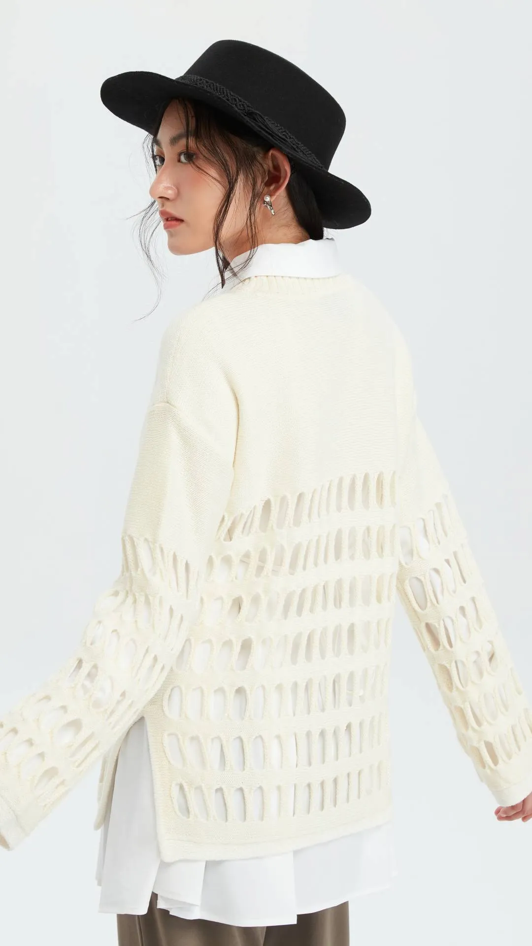 Hole Knitted Sweater