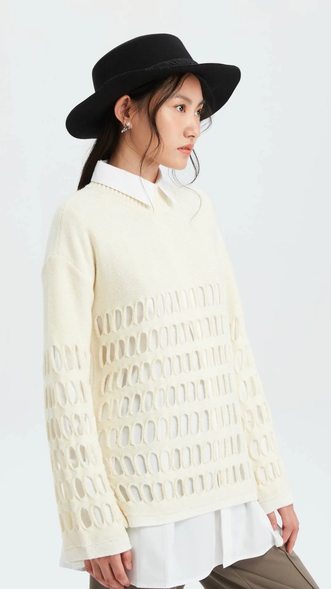 Hole Knitted Sweater