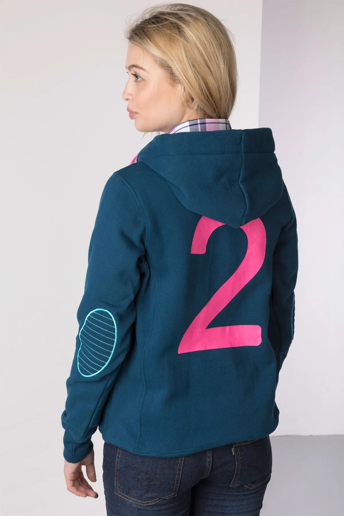 Ladies Button Hoody with Number