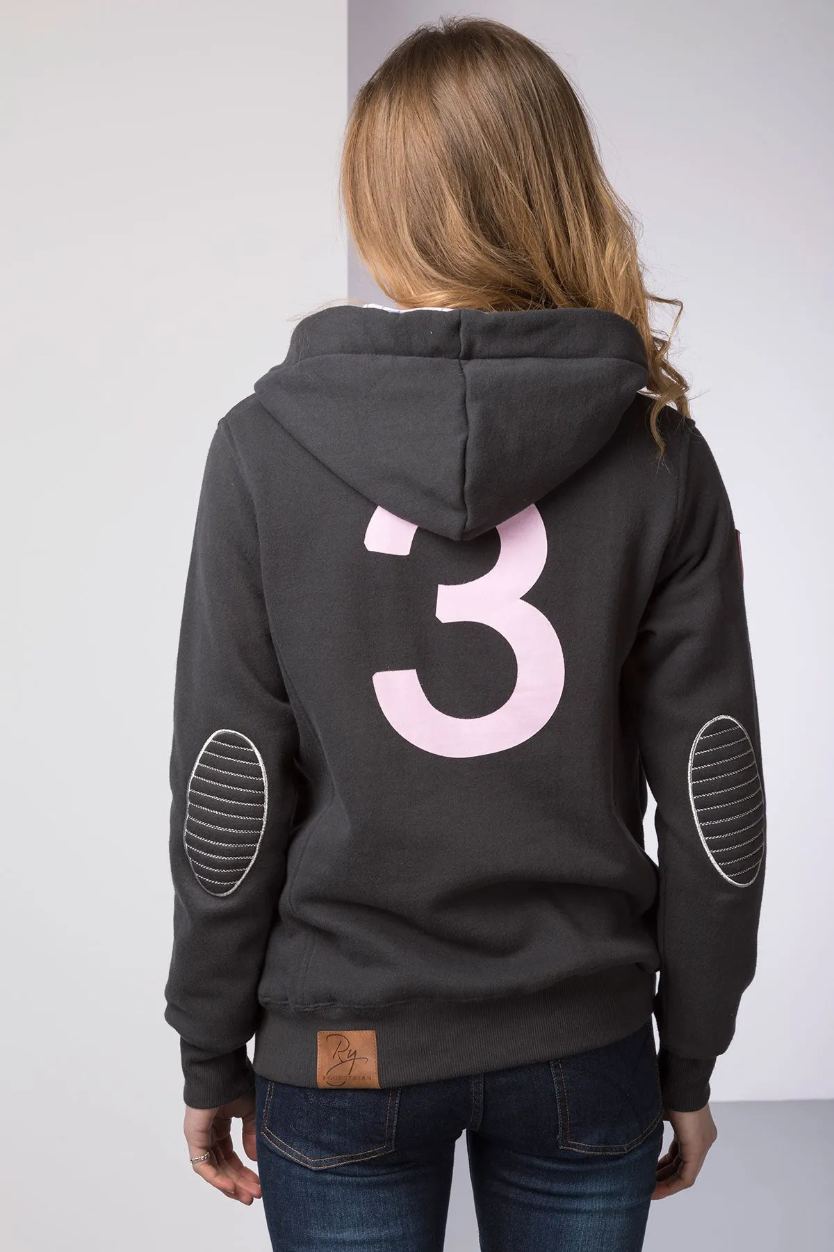 Ladies Button Hoody with Number