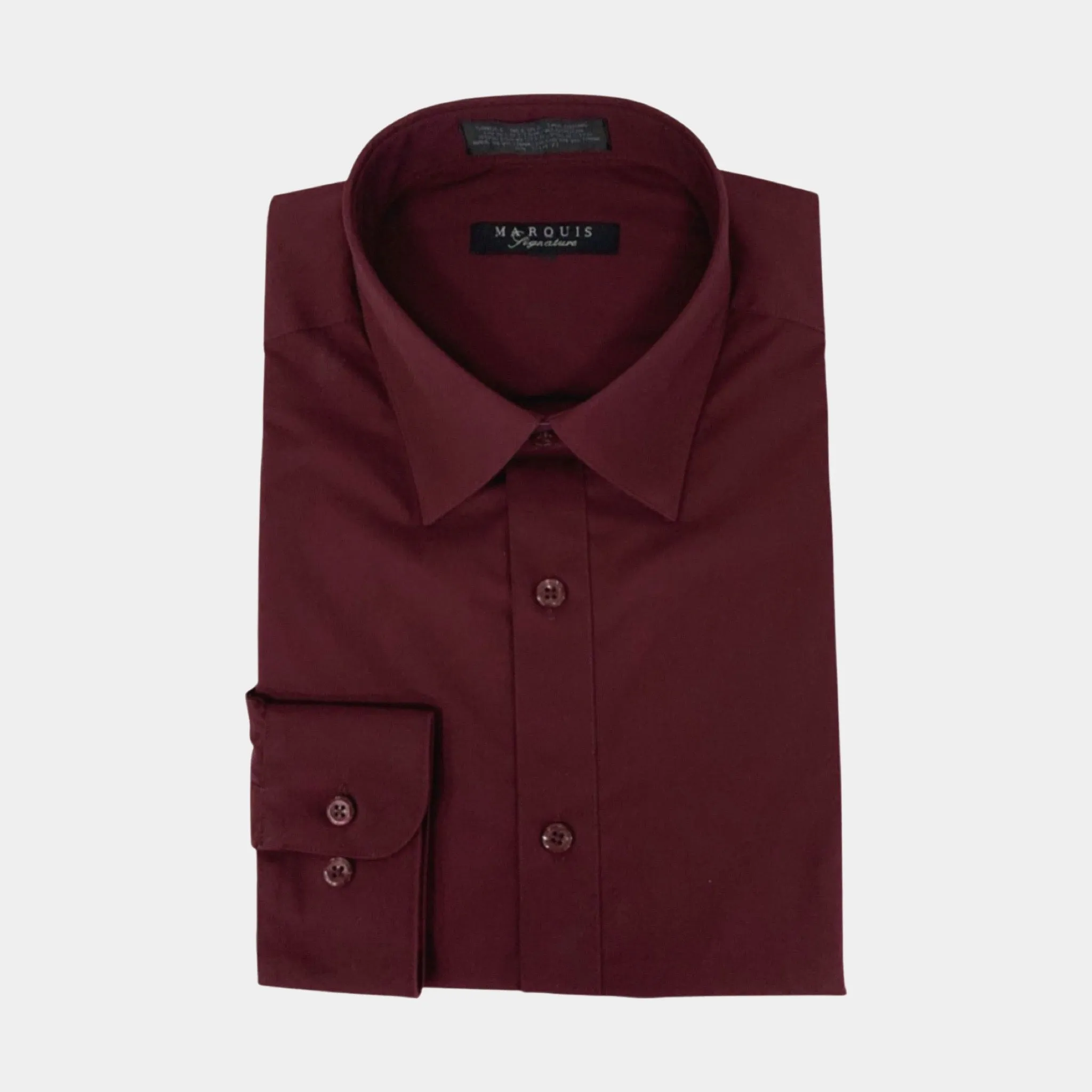 Marquis Burgundy Slim fit dress Shirt